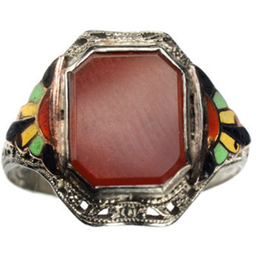 100%Natural White Opal Gemstone Vintage Spark Ring Modernist Statement Ring@1028